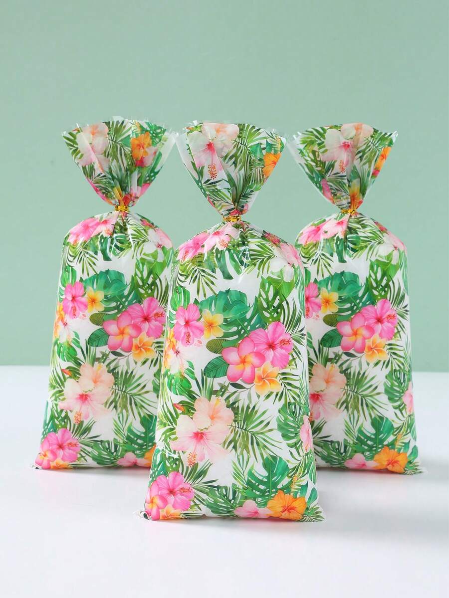 25/50/100 chiếc Túi Quà Tặng Kiểu Hawaii Có Dây Xoắn, Túi Quà Tặng Họa Tiết Hoa Lá Cọ Hawaii Thích Hợp Cho Sinh Nhật, Tiệc Mừng Em Bé, Trang Trí Sự Kiện Gia Đình, Túi Quà Tặng Chủ Đề Hawaii, Trang Trí Bàn Quà, Túi Quà Tặng Mùa Hè, Túi Quà Tặng Cao Cấp, Quà Tặng Tiệc Tặng