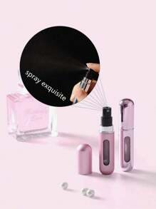 1 pieza Botella de perfume recargable portátil, Atomizador de perfume mini, Botella de perfume vacía, Botella de perfume de viaje, Botella de spray pequeña, Spray de perfume recargable, Caja de bomba de fragancia, Accesorios de viaje de 5ml Artículos esenciales de viaje