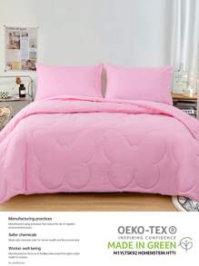 1pc Fluffy Warm Butterfly Stitch All-Season Comforter, Cloud Comfort Down Alternative Duvet Insert For All Size Twin Full Queen