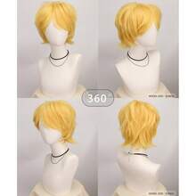 Short Layered Short Wigs Bangs Straight Synthetic Wig Heat Resistant Fiber Hair Halloween Party Cosplay Parties - Multicolor - View 16