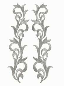 2 pièces Appliqués de fleurs en tissu brodé doré creux avec dos adhésif, accessoires vestimentaires