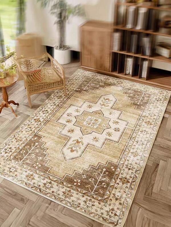 1 tappeto da salotto in stile boho di colore arancione retrò stampato, in materiale soffice e piacevole al tatto, facile da pulire, impermeabile e antimacchia, con retro antiscivolo, lavabile in lavatrice. Adatto per ingresso, camera da letto, cucina, sala da pranzo, ufficio, decorazione della stanza e zerbino.