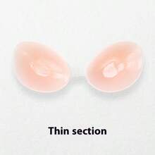 1pc Invisible Silicone Adhesive Bra – Lift & Support For Small Bust, Push-Up Design With Thickened Cups For Weddings & Strapless Outfits – Seamless, Lightweight & Breathable For Petite Women - Multicolor - View 14