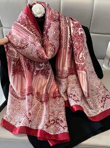 1 pezzo Sciarpa da donna vintage elegante in stile boho, scialle versatile adatto per abbigliamento quotidiano