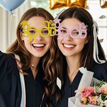 1 件毕业派对快乐眼镜、毕业派对用品、装饰性毕业眼镜、毕业礼物、节日礼物、生日礼物、派对礼物、返校礼物 - 彩色 - 查看 4