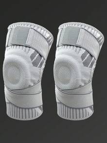 2pcs Adjustable Knee Braces With Strap, One Size Breathable Nylon Compression Sleeve For Joint Support & Stability During Running, Gym, Weightlifting Gym Accessories Knee Support Sports Knee Pads Gym Knee Pads - Multicolor - View 9