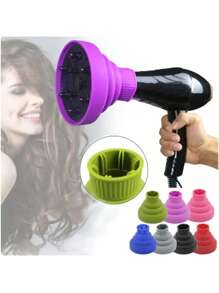 1 Pieza Difusor para Secador de Pelo, Difusor Universal Adaptable para Secadores de Pelo con Diámetro de 4.3-4.5CM para Cabello Rizado o Ondulado, Accesorio Difusor Plegable de Silicona para Secador de Pelo - Ideal para Viajes, Salón y Uso Doméstico (Halloween, Disfraz, Fiesta, Vuelta al Colegio, Vacaciones)