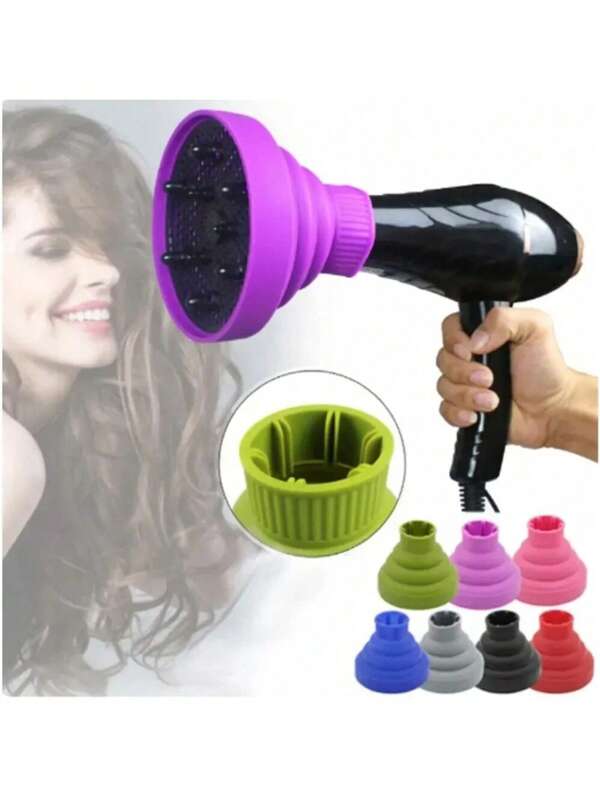 1 pieza difusor de secador de pelo, difusor de pelo universal adaptable para secadores con D-1.575 pulgadas a 1.968 pulgadas (4,3-4,5 cm) para cabello rizado u ondulado, accesorio de difusor de pelo difusor universal secador de pelo pelo rizado y ondulado natural, difusor de secador de pelo de silicona plegable: viajes y fácil almacenamiento, ideal para viajes, salones y uso doméstico
