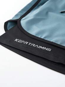 男士夏季运动短裤，适合跑步、瑜伽、健身、户外活动，5 英寸内缝，适合海滩和休闲穿着 - 霧霾藍 - 查看 9