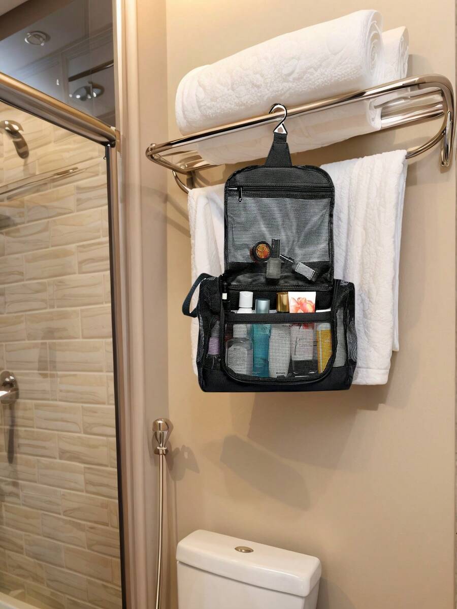 Portable Shower Caddy Tote Bag - Large Quick-Dry Mesh Bag With Hook For College, Gym, Travel - View #12