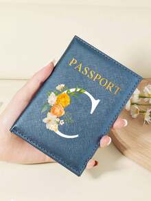 1 件 A-Z 26 个字母时尚字母印花时尚勃艮第护照夹，高品质 PU 皮革护照钱包，带卡槽，可放置信用卡、登机牌和身份证，紧凑型旅行必需品整理器 - 酒紅色 - 查看 34