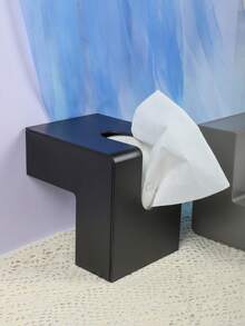 1 علبة مناديل نسيج مبتكرة عالية الجودة ذات شكل مثير للإعجاب على هيئة حرف L، لائق لغرف الجلوس والمطبخ والأعياد والمنزل والمكتب