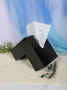 1 علبة مناديل نسيج مبتكرة عالية الجودة ذات شكل مثير للإعجاب على هيئة حرف L، لائق لغرف الجلوس والمطبخ والأعياد والمنزل والمكتب