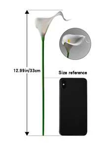 8 stuks witte kunstmatige calla lelies, zijden nepbloemen (32 cm) voor Moederdag, Pasen, huis, keuken, bruiloftsdecoraties, nieuwjaar, lente, kamerdecoratie, tuindecoratie, buitenplanten, tuinieren, nepbloemen