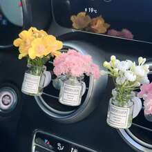 1pc Car Air Vent Clip Decor, Creative Galaxy Stars & Flower Fresh Air Conditioning Outlet Decoration - one-size - View 2