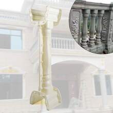 2Pcs Roman Column Mold, 35" Railing Moulds Balustrade Mold Plastic Roman Column Concrete Plaster Cement Casting Garden - 白色 - 查看 5