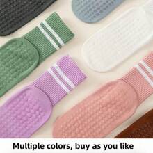 5pcs Men's And Women's Yoga Non-Slip Socks, Sports Fitness Dance Professional Floor Mid-Tube Socks, Indoor Long Socks, Sports Socks, Yoga Socks, Suitable For Daily Wear
