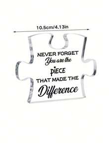 Customizable Acrylic Puzzle-Style Retirement Gift, Customizable Acrylic Puzzle Gift, Personalized Retirement Gift, Acrylic Desktop Decor, Customized Thank You Gift For Colleagues, Puzzle-Style Retirement Souvenir, Employee Appreciation Gift, Personalized Birthday/Graduation Gift, Transparent Acrylic Customized Gift, Suitable For Both Men And Women - Personalized Thank You Gift For Colleagues/Employees, Perfect For Retirement, Birthday, Graduation And Other Occasions - Multicolor - View 10