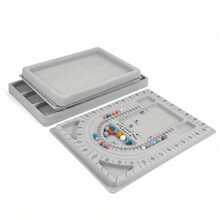 1pc Gray String Necklace Design Disk Bead Board Bracelet Bead Beading Appliance For DIY Jewelry Making Bracelet Necklace Beading Organizer Tray Design Craft Measuring Tool Accessories