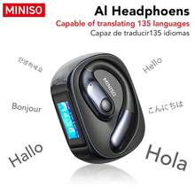 Miniso MS193 AI Hifi Grade Sound Quality Headphones With Led Screen, Display Power, Long Battery Life Up To 40 Hours, High-Definition Sound Quality Headphones, Game Mode, Voice Assistant, Sports Headphones, Suitable For Use In Various Scenarios - Black MS193 - View 1