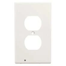 Outlet Cover With Built-In LED Night Light - 2 Styles - Duplex (Rounded) - View 1