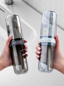 3/2/1pc Travel Wash Cup, Portable Toothbrush Tooth Cup, Travel Toothbrush Storage Kit For Home And Outdoor Use,Tooth Set Storage Box Travel Supplies Mouth Wash Cup, Artifact Toothbrush Kit With Travel Size Mouthwash Cup, And Transparent Storage Box Travel Necessity DIY Stickers,Suitable For Student Dormitory, Business Trip, Hotel Or Outdoor Travel. Travel Essentials Travel Accessories Vacation Summer Holiday Back To School