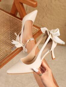 纯色蝴蝶结时尚 PU 皮革交叉带，适合婚礼、派对、户外、所有季节