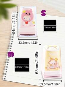 1 Stück kundenspezifischer Unterschriftenstempel für Kinder mit transparenter Hülle, Namenstempel mit Seil personalisiert, individuell bearbeiteter selbstfärbender Namenstempel, Stempel zum Unterschreiben des Namens mit Symbolen
