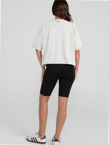 laozuy Women's SuMZLer Casual Loose Plain Basic Short Sleeve Round Neck Top T Shirt