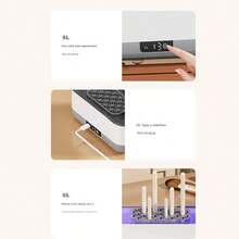 Limpiador de joyas digital portátil, Limpiador ultrasónico de 40 kHz para automóvil y hogar, Limpieza automática y manual - Multicolor - Ver 11