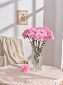 10pcs Simulation Single-Head Carnation Mother'S Day Teacher Women'S Day Gift Simulation Bouquet Fake Flowers Home Decoration Artificial Flowers