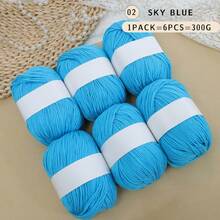 6pcs/Pack, Silk Blended Knitting, Soft & Lightweight Beige Color Friendly Crochet - Suitable For Sweaters, Scarves, Hats, Cardigans And Jackets In Various Colors, Handmade Knitting Ball (300g) - 6-pack - View 16