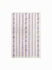 1 Sheet 3D Heart Multicolor Rhinestone Sticker, Star Rhinestone, Self-Adhesive Synthetic Gemstone For Party Decoration, Eye And Face Decoration Gems Facial Jewelry For Music Festival Celebration