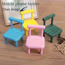 Support de téléphone de bureau Mini chaise petite Petit tabouret Personnage de dessin animé Paresse Démontable Base Ornement mignon, Convient pour divers supports de téléphone mobile et tabouret, Convient pour les cadeaux, la décoration de fête des vacances.