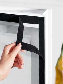 A Black Four Seasons Efficient Mosquito Screen, Easy To Install, Suitable For Summer Window Ventilation, Effective Insect And Dust Prevention Into The Living Room, Bathroom, Bedroom And Dining Room Common Style, DIY Manual Installation Is Simple, Daily Home To Avoid Mosquito Invasion, Easy To Disassemble - Black - View 10