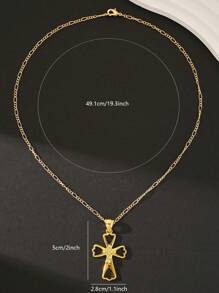 Unisex Retro Style Cross Pendant, Suitable For Men & Women, Gift