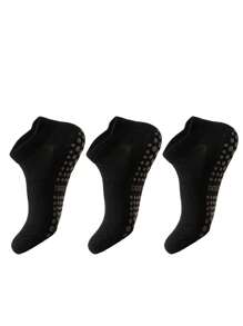 3/5 Pares de calcetines transpirables con malla antideslizante para yoga y pilates para mujer, para el gimnasio