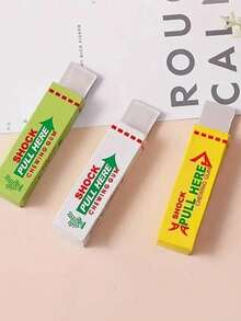 1/3/5pcs Electric Shock Joke Chewing Gum, Shocking Toy, Gift, Gadget Prank Trick Gag, Funny Fool's Day Toy [Random Colors And Random Stripes] - Multicolor - View 4