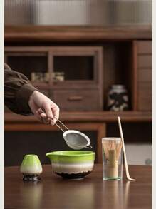 Matcha Five-Piece Set, Ceramic Matcha Bowl, Natural Bamboo Tea Whisk, Beginners, Refreshment Tools, Matcha Making Tools, Gift Box Back To School
