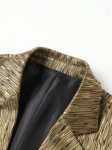 Men's New Spring Autumn Blazer Jacket, Versatile Casual/Business Suit Jacket - Yellow - View 3