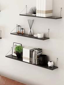 1 Stück Wandregal aus Holz, multifunktionaler Wandmontierter Organisationshalter ohne Bohrungen, geeignet für Schlafzimmer, Arbeitszimmer, Studentenwohnheim, Heimlagerung