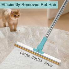 Flintronic Pet Lint Remover Carpet Scraper Tool, Carpet Rake Lint Scraper With Adjustable Long Handle, Carpet Rake Pet Hair Removercraper For Couch Rug Clothes, Dog Cat Hair Removal - Multicolor - View 6