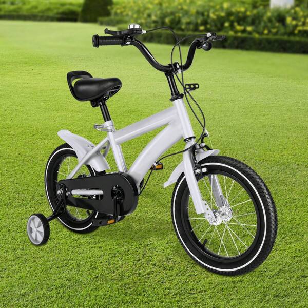Kindertrainingsfahrrad, 14-Zoll Rahmen mit stabiler dreieckiger Struktur, Doppelbremsen und PC-Pedalen