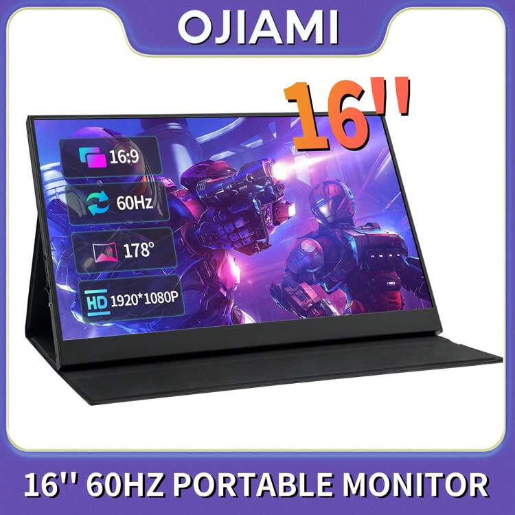 OJIAMI モニター Amazon.co.jp: モバイルモニター CNXioaMi 16.1インチ 16:9画像