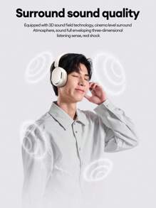 PHILIPS Casque Bluetooth à réduction de bruit active PHILIPS TAH6519, longue autonomie de la batterie, grande unité de commande, son surround, audio haute résolution, appel intelligent IA, faible latence pour le jeu, les sports, les affaires, la mode, pliable, casque sans fil supra-auriculaire