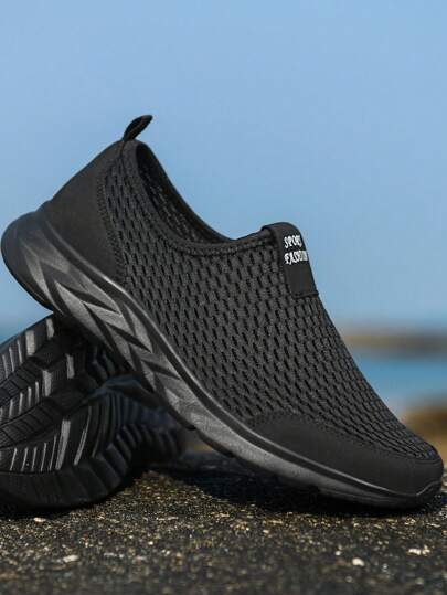 Men's Fashion Comfortable Casual Shoes, Men's Durable Anti-Slip Sole Sports Shoes, Soft Mesh Shoe Upper, Suitable For Hiking Or Daily Wear Outdoor Activities