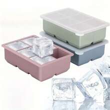 1pc 2" Large Silicone Tray, Flexible Square Ice Mold, Stackable Design - Multicolor - View 13