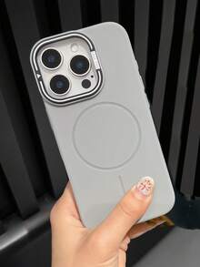 相机支架硅胶全覆盖磁性无线充电手机壳适用于 16 15 14 13 12 Pro Max 11 柔软防震保险杠保护壳外壳防水防摔防刮 - 灰色 - 查看 5
