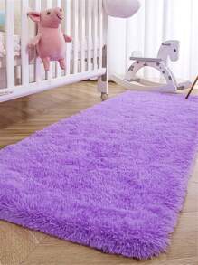 1 pièce, Tapis de zone doux pour chambre à coucher moelleux, tapis moelleux antidérapant à poils longs et doux pour le chevet, tapis de salon tie-dye pour filles enfants bébé adolescent dortoir décoration maison, tapis de chambre à coucher salon nurserie décoration de pièce