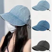 1pc Unisex Retro Washed Baseball Cap, Women Solid Color Loose Brimless Cap, Fashion Oversized Simple Casual Hat For Beach, Golf, Fishing - Fun Outdoor Vacation, Suitable For Men And Women (Multiple Styles Available) - Multicolor - View 2